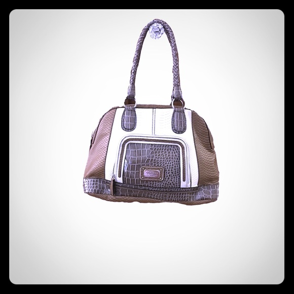 Guess Handbags - Guess Handbag Satchel Purse Bag Reptile texture
